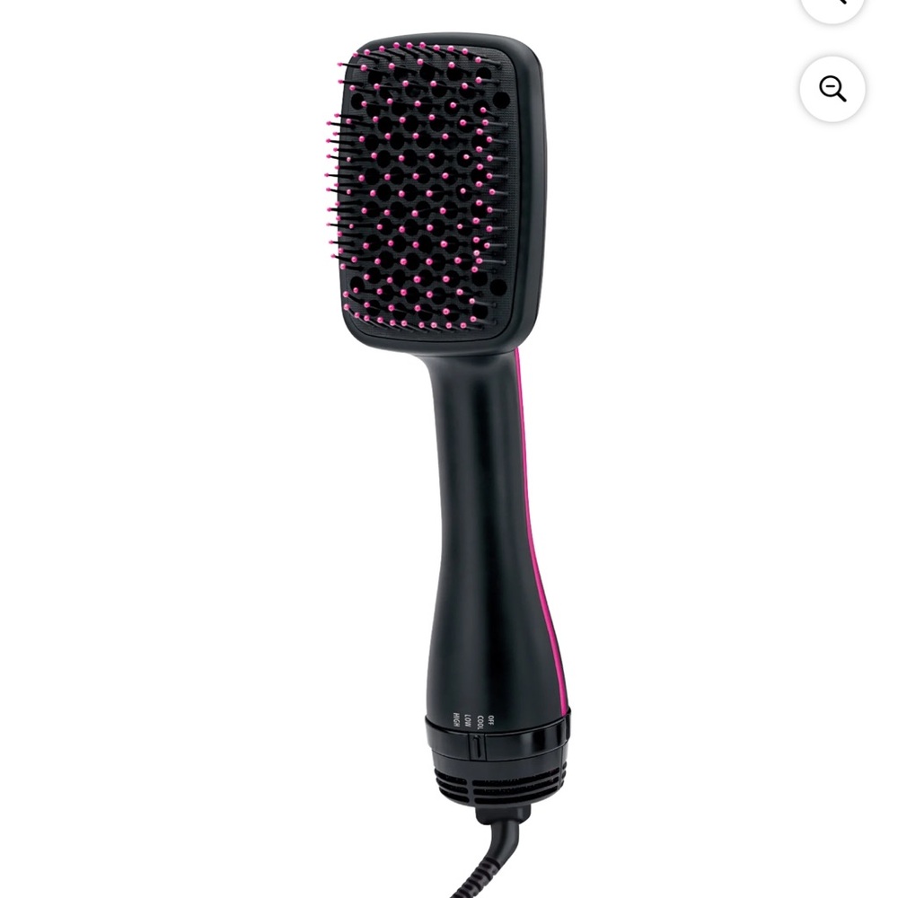 Black and Pink Revlon Hair Dryer Brush